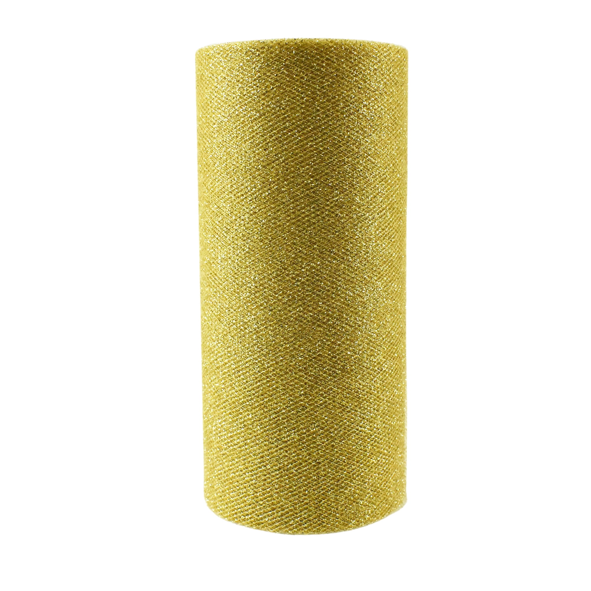 Gold Sparkling Tulle Roll 6 X 25 Yards