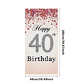 thumbnail image 1 of Sparkling Glittery 40th Birthday Banner Backdrop Background Party Supplies Photography Props Happy Birthday Decors Party Decorations Birthday Party, 1 of 7