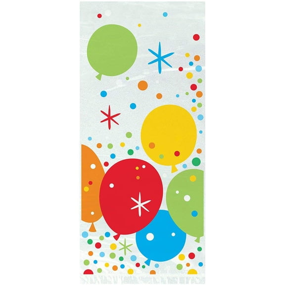 Sparkling Glitzy Gold Birthday Cellophane Bags - (Pack of 20) - Luxurious & Durable Material - Perfect for Party Favors & Gifts