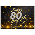 thumbnail image 1 of Sparkling Gold Glittery 80th Birthday Banner Backdrop Happy Birthday Party Decorations Photography Props Party Supplies Photo Background Decors, 1 of 7