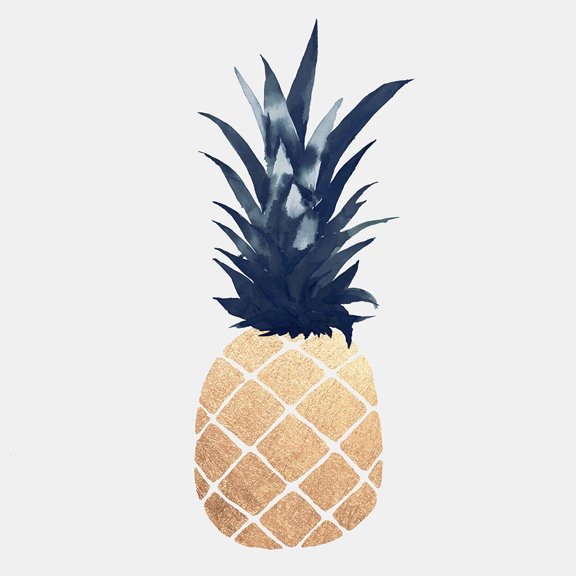 Sparkling Gold Pineapple Poster Print by Atelier B Art Studio (24 x 24)