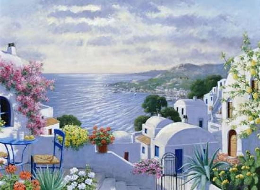 Sparkling Greece Canvas Art - Peter Motz (18 x 24)