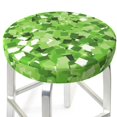thumbnail image 1 of Sparkling Green Round Bar Stool Seat Covers, Elastic Round Chair Cover Stool Seat Slipcover Bar Stool Cushions Round Pad for 12-14 inch, 1 of 5
