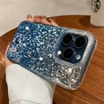 thumbnail image 1 of Sparkling Grid Diamond Pattern Case for iPhone 15 14 13 12 Pro Max Shiny Glitter Luxurious Cover for Women Girls Slim Cases (Blue,for iPhone 12 Pro), 1 of 12