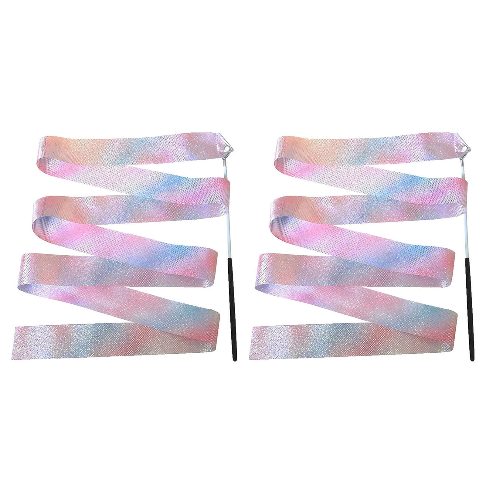 Sparkling Gymnastic Ribbons Set - Extra Soft, Smooth Flexible, Comfortable Grip, Dance Training ...