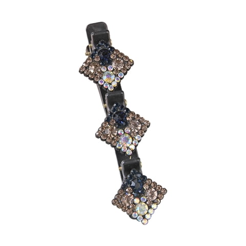 Fanglonggg Rhinestone Hair Clip, Black, 1 Count