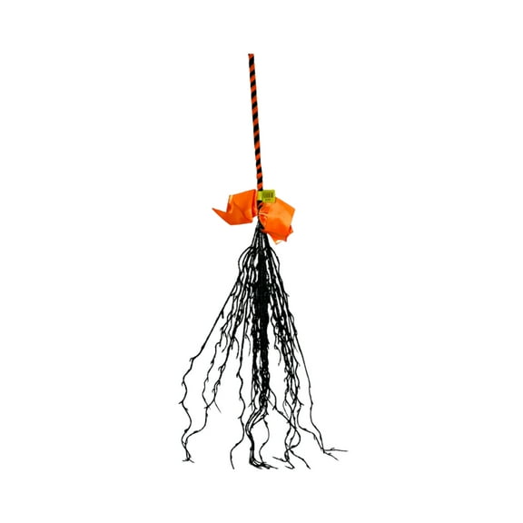 Sparkling Halloween Glitter Twig Witch Broom - 24 Inches of Enchanting Charm-56550ORBK