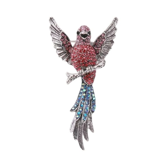 Sparkling Hawks Pin Retro Style Rhinestones Embellished Sturdy Alloy Fashion Gift