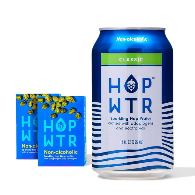 Sparkling Hop Water, Classic 12 Pack, Sugar Free, Low Carb Non Alcoholic Drinks, NA Beer