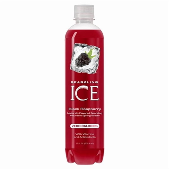 Sparkling Ice Black Raspberry 17 oz Plastic Bottles - Pack of 12