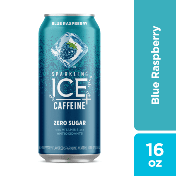 Sparkling Ice® Blue Raspberry Caffeine Sparkling Water – 16 fl oz, 18 Pack