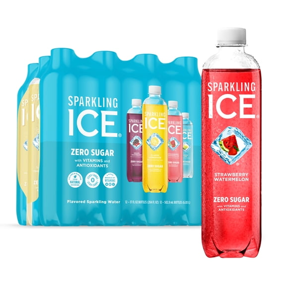 Sparkling Ice Blue Variety Pack, Flavored Sparkling Water, 17 fl oz, 12 count
