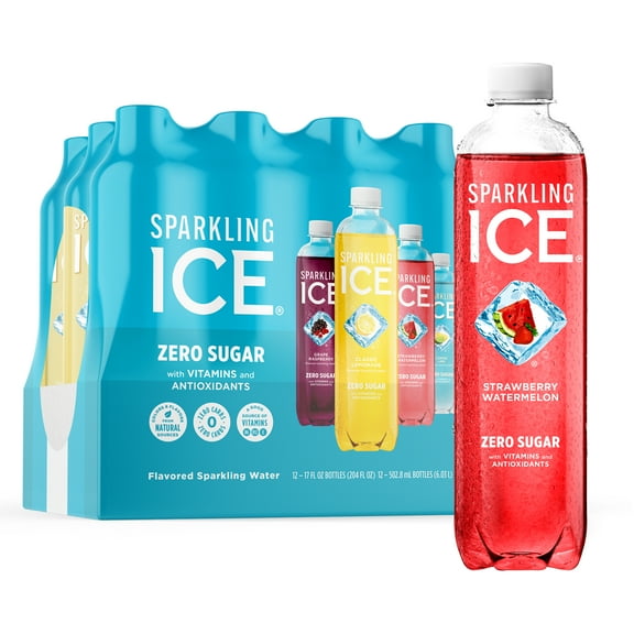 Sparkling Ice Blue Variety Pack, Flavored Sparkling Water, 17 fl oz, 12 count
