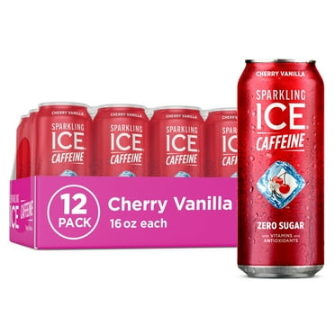 Sparkling Ice Caffeine, Cherry Vanilla, 16 Fl Oz Can, 12 count