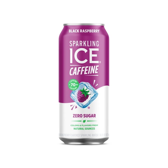 Sparkling Ice Caffeine Naturally Flavored Sparkling Water Black Raspberry 16 fl oz