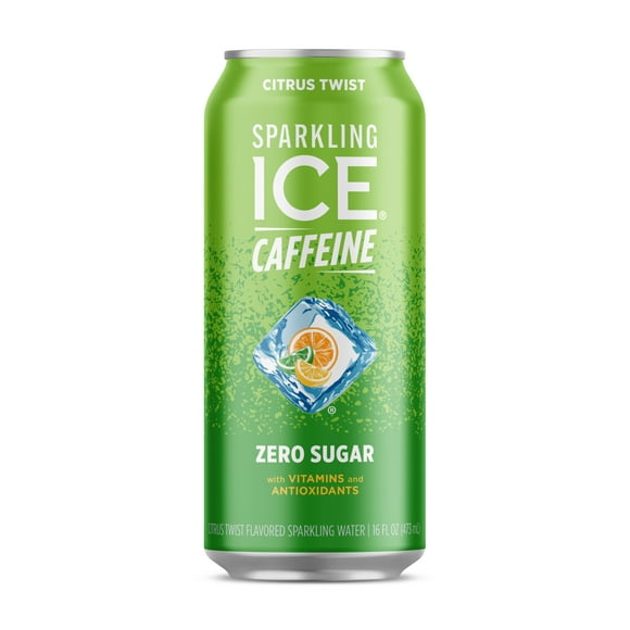 Sparkling Ice +Caffeine Naturally Flavored Sparkling Water, Citrus Twist 16 fl oz