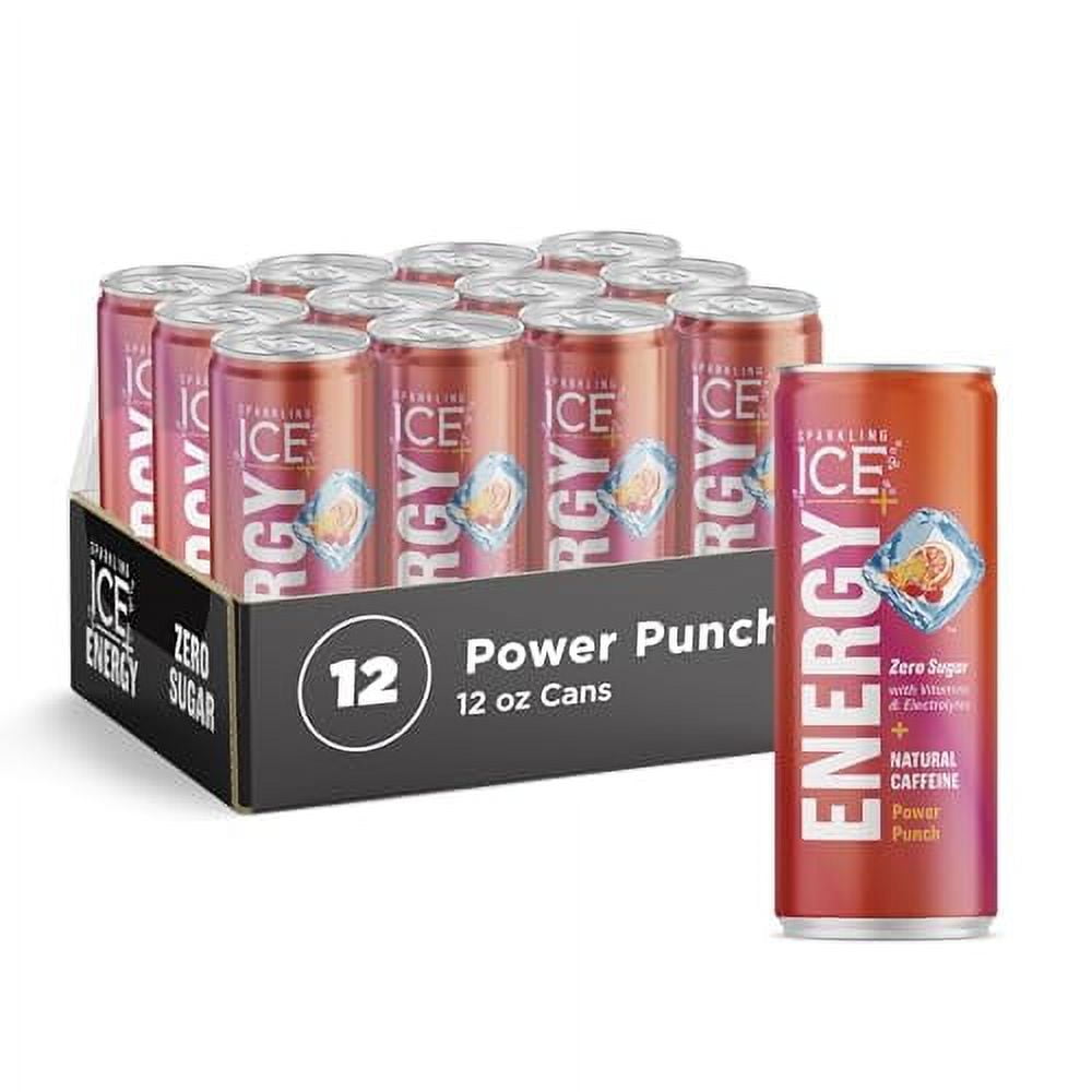 Sparkling Ice +ENERGY Power Punch Sparkling Water. Energy drinks with Vitamins & Electrolytes