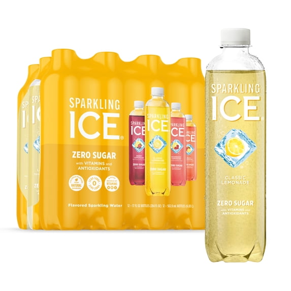 Sparkling Ice Lemonade Variety Pack, Flavored Sparkling Water, 17 fl oz, 12 count