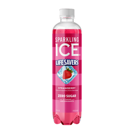 Sparkling Ice® Life Savers Strawberry 17oz bottle *Zero Sugar, Naturally Sourced Colors & Flavors*