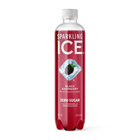 Sparkling Ice Naturally Flavored Sparkling Water, Black Raspberry 17 fl oz Plastic Bottle
