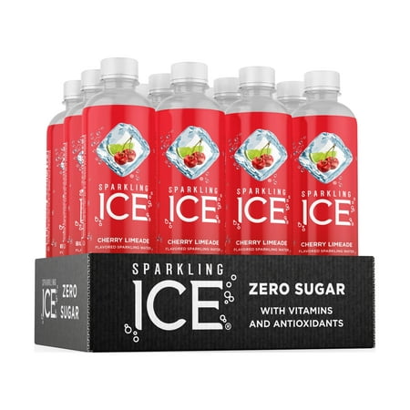 Sparkling Ice® Naturally Flavored Sparkling Water, Cherry Limeade 17 Fl Oz, (Pack of 12)