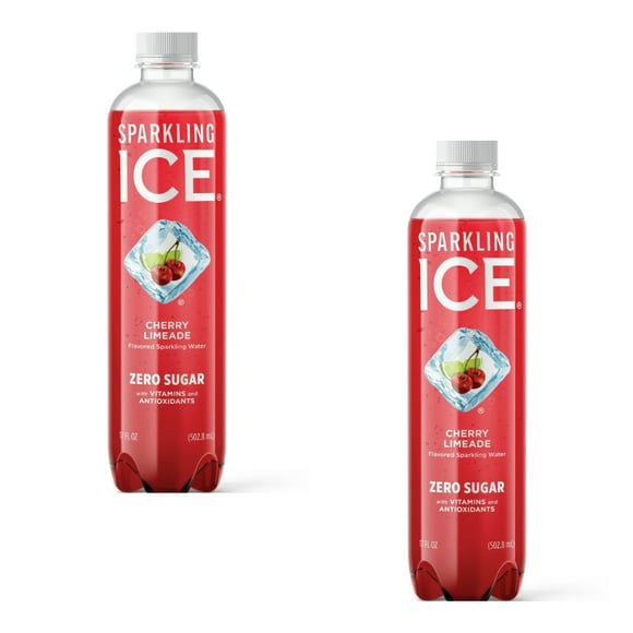 Sparkling Ice Naturally Flavored Sparkling Water, Cherry Limeade 17 Fl Oz, (Pack of 2)