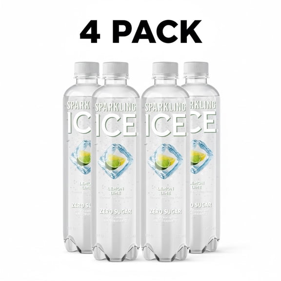 Sparkling Ice Naturally Flavored Sparkling Water, Lemon Lime 17 fl oz (4 pack)
