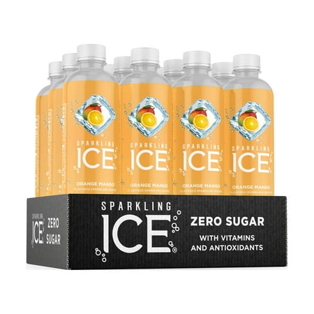 Sparkling Ice® Naturally Flavored Sparkling Water, Orange Mango 17 Fl Oz, (Pack of 12)