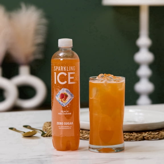 Sparkling Ice Naturally Flavored Sparkling Water, Peach Nectarine 17 fl oz Plastic Bottle (4 Pack)