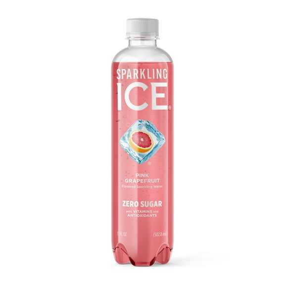Sparkling Ice Naturally Flavored Sparkling Water, Pink Grapefruit 17 fl oz Plastic Bottle