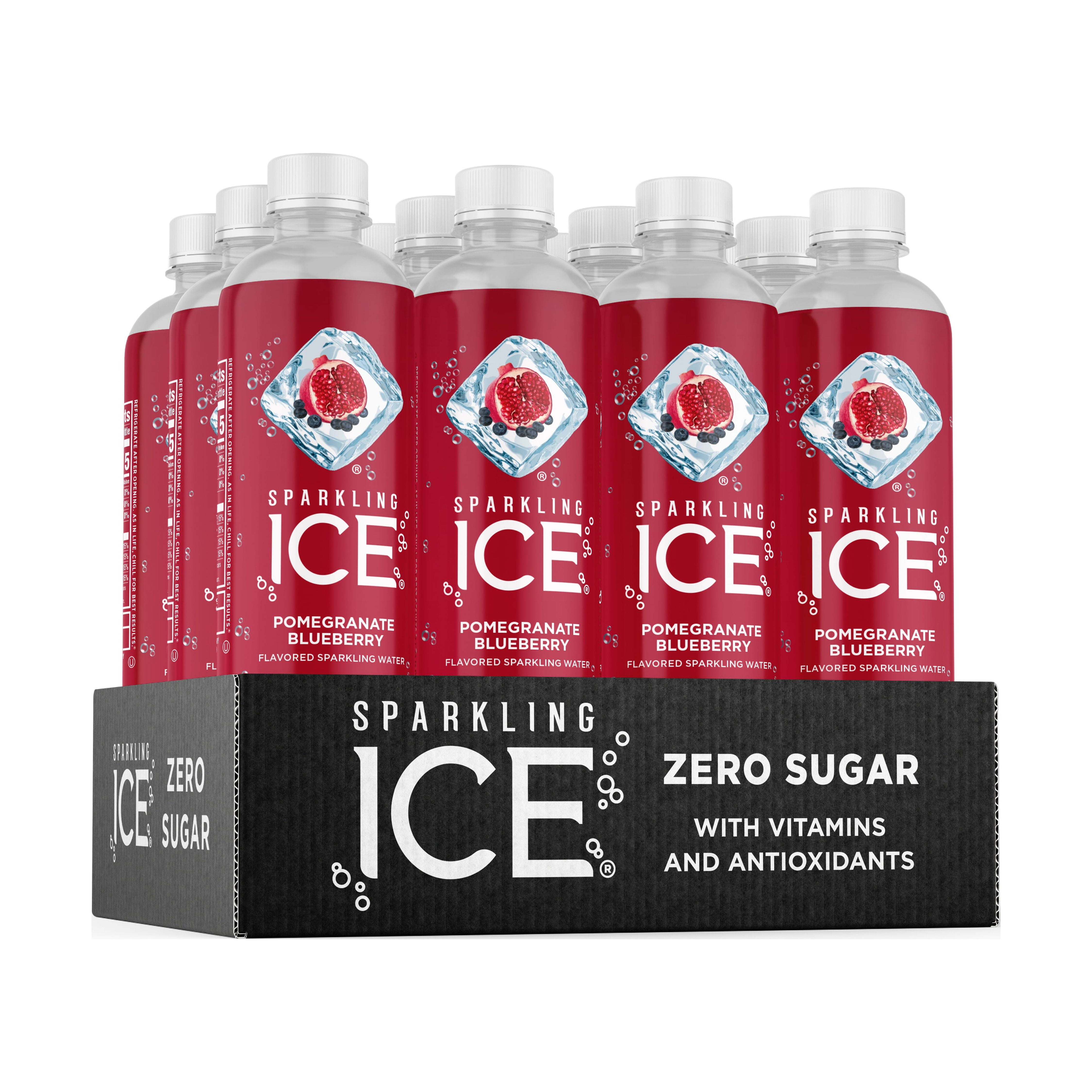 Sparkling Ice® Naturally Flavored Sparkling Water, Pomegranate Blueberry 17 Fl Oz, (Pack of 12)