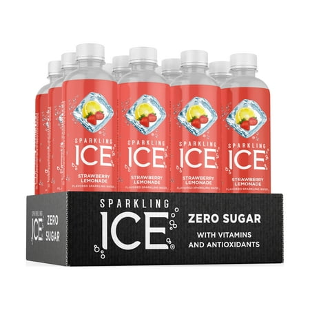 Sparkling Ice® Naturally Flavored Sparkling Water, Strawberry Lemonade 17 Fl Oz, (Pack of 12)