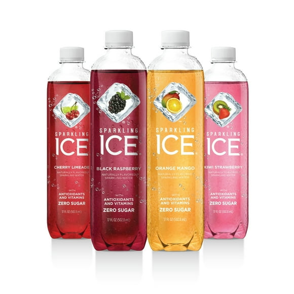 Sparkling Ice Purple Variety Pack 12 Pack17 fl oz Plastic Bottle (Black Raspberry, Cherry Limeade, Orange Mango, Kiwi Strawberry)