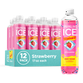 Sparkling Ice STARBURST Strawberry, Zero Sugar Flavored Sparkling Water, with Vitamins and Antioxidants, Low Calorie Beverage, 17 fl oz Bottles (Pack of 12)