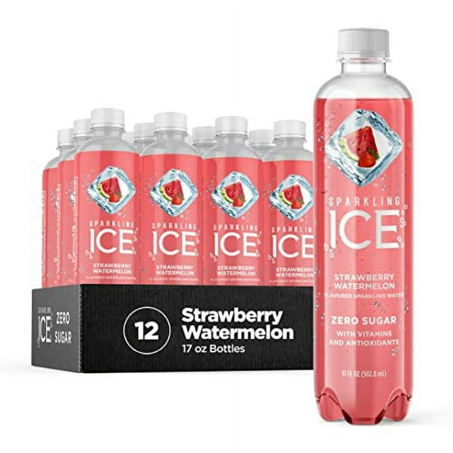 Sparkling Ice, Strawberry Watermelon Sparkling Water, Zero Sugar