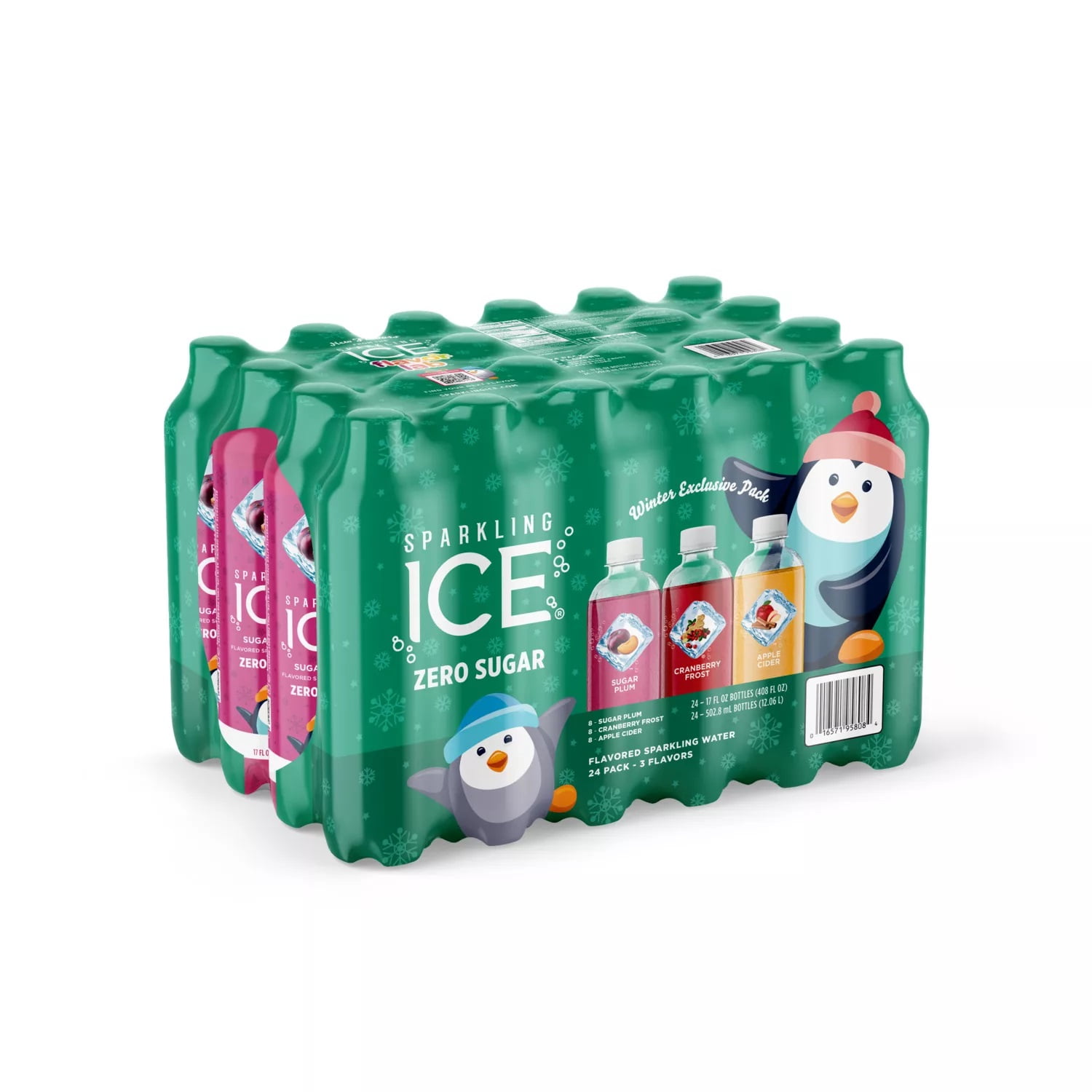 Sparkling Ice Winter Variety Pack, 17 Fluid Ounce (Pack of 24