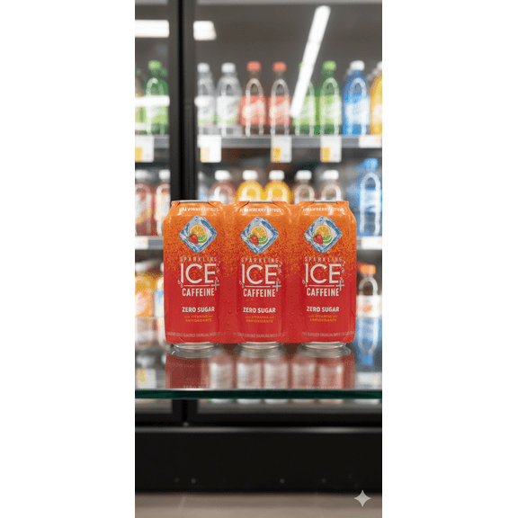 Sparkling Ice Zero Sugar Caffeine Strawberry Citrus Sparkling Water 16 oz Bottles (6-Pack)