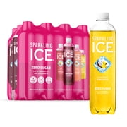 Sparkling Ice Pink Variety Pack, Flavored Sparkling Water, 17 fl oz, 12 count