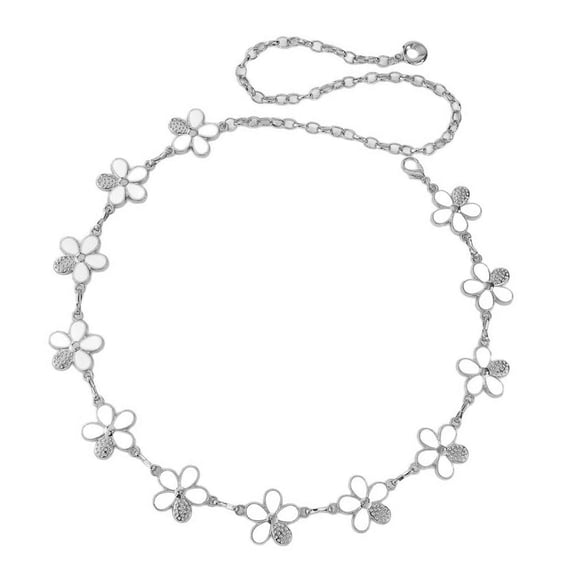 Sparkling Imitation Pearls Rhinestones Wedding Sash Bride Waist Chain Accessory