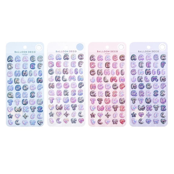 Sparkling Letter PVC Sticker for Journal Planner Scrapbooking Photo Album Phone