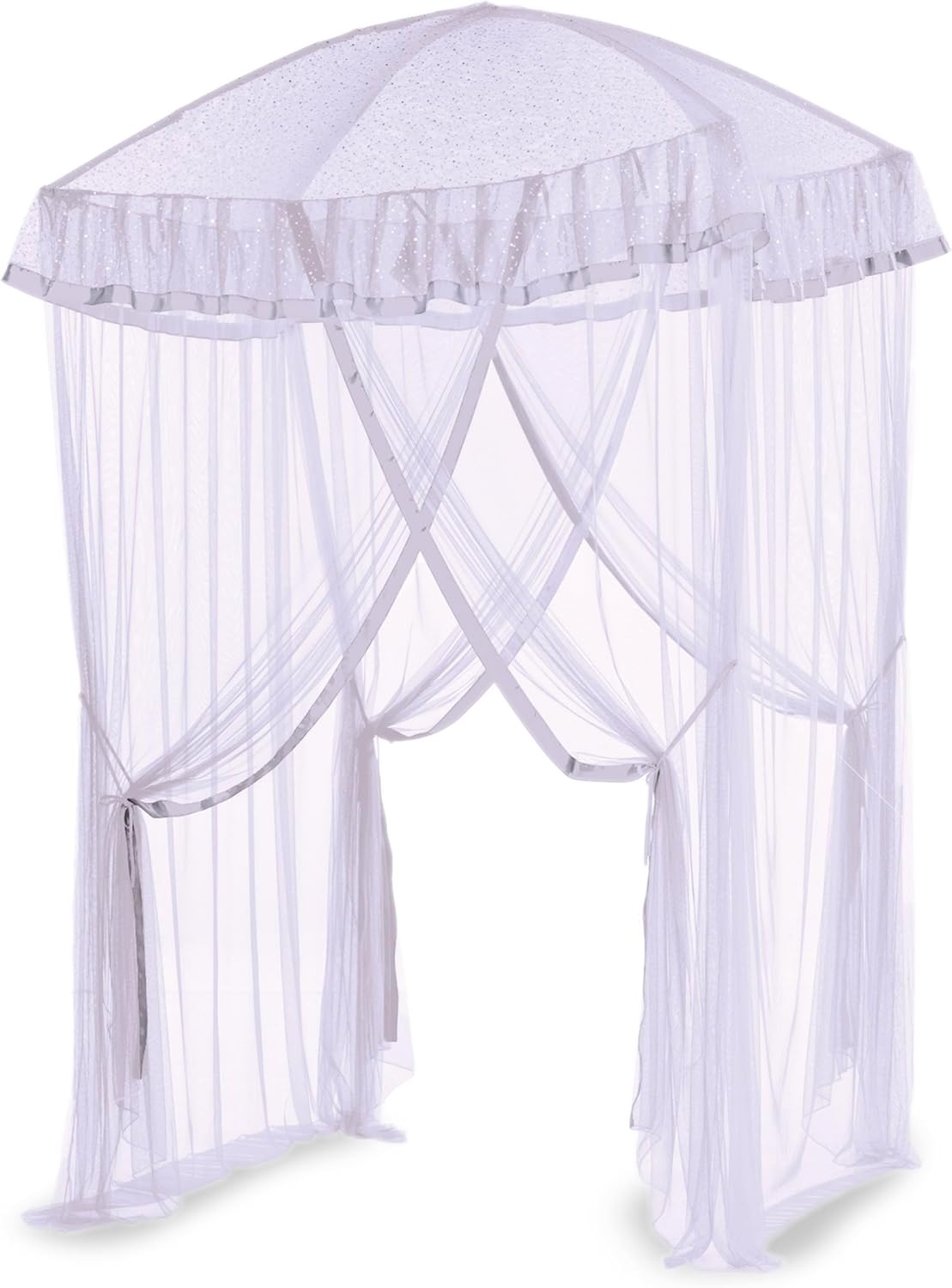 Sparkling Lights LightUp Bed Canopy for Twin, Full, or Queen Beds, 58