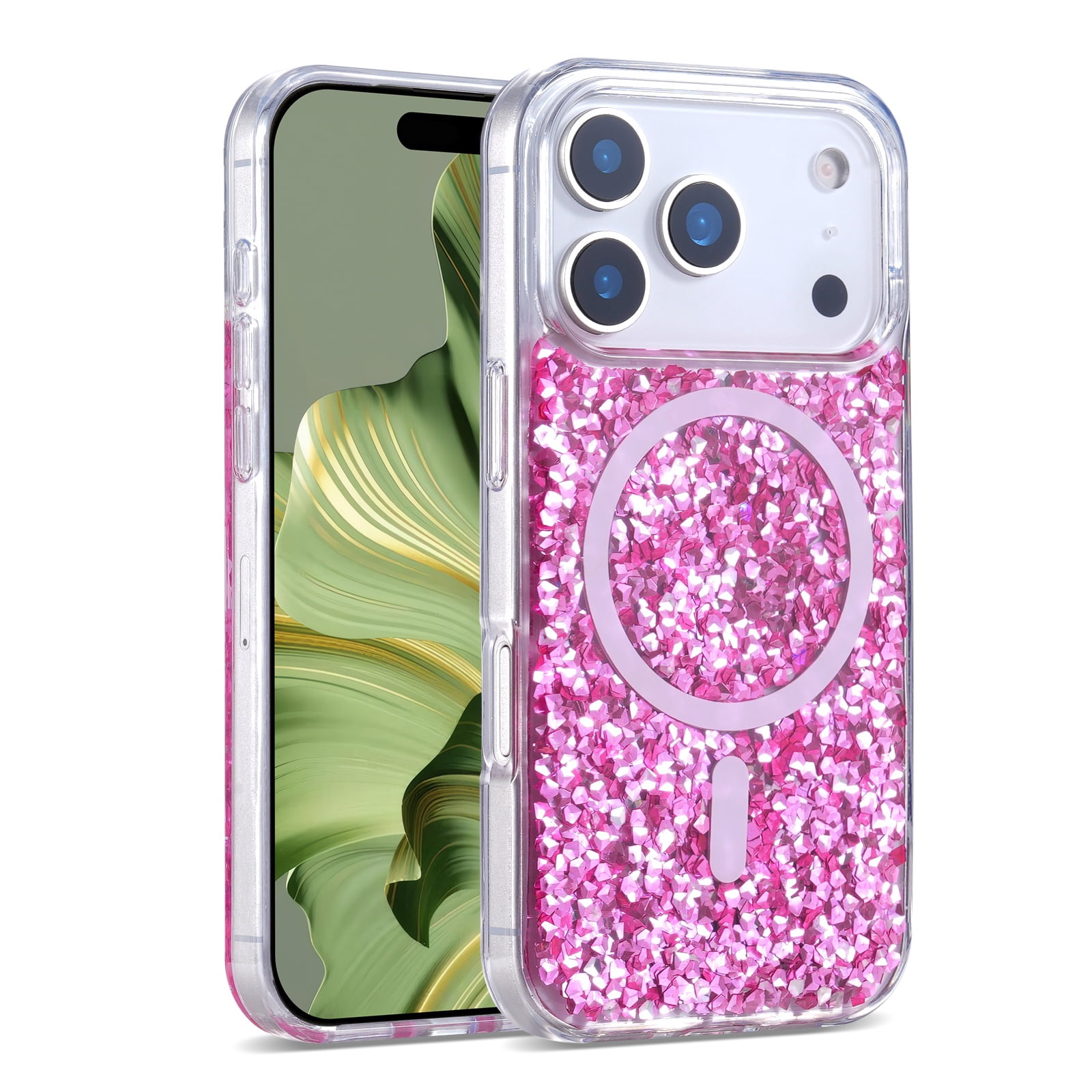 Sparkling MagSafe Case for iPhone 17 Pro Max - Pink