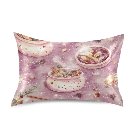 Sparkling Magic Pattern King Size Pillowcase Ultra Soft Silky Fabric Wrinkle Fade Resistant 20x40in