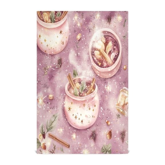 Sparkling Magic Pattern Kitchen Towels Set of 4 Tea Towels for Kitchen Decorative Waffle Dishcloths 28x18in