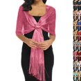 thumbnail image 1 of Sparkling Metallic Shawls and Wraps for Evening Party Wedding Formal Dresses Hot Pink, 1 of 3