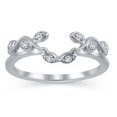 thumbnail image 1 of Sparkling Moments 1/10 Carat Natural White Diamond 925 Sterling Silver Wrap Wedding Band Ring, 1 of 2