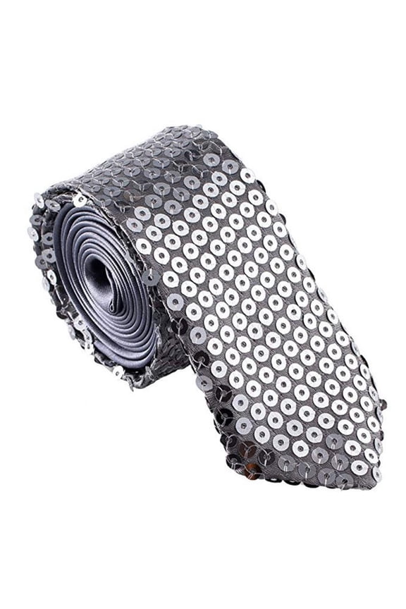 Sparkling Necktie Glittering Sequined Tie Women Men Party Neckwear for Formal