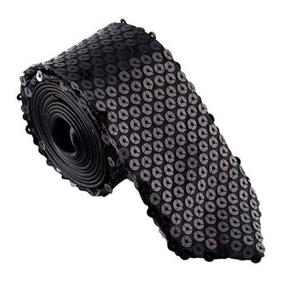 Sparkling Necktie Glittering Sequined Tie Women Men Party Neckwear for Formal