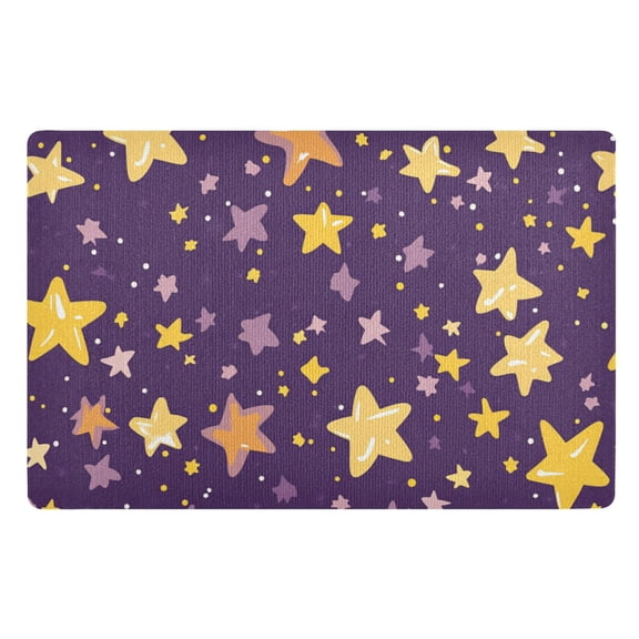 Sparkling Night Sky Floor Door Mat Outdoor Indoor for Home Entrance Welcome Mats 32"x20"