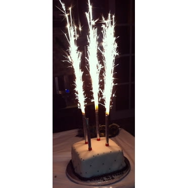 Sparkling Party Candles, 8 Ct, Sparklers 4 gold and 4 Silver, Cake Candles